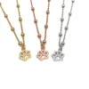 Collana Zampa COLORE ARGENTO Bianco COLORE ZIRCONI zirconi bianchi