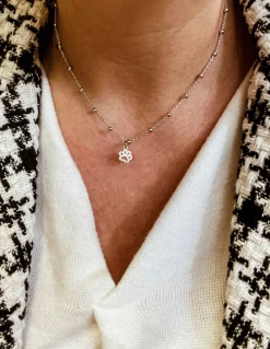 Collana Zampa COLORE ARGENTO Bianco COLORE ZIRCONI zirconi bianchi