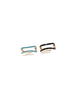 Ear Cuff Double Line COLORE PIETRE azzurro