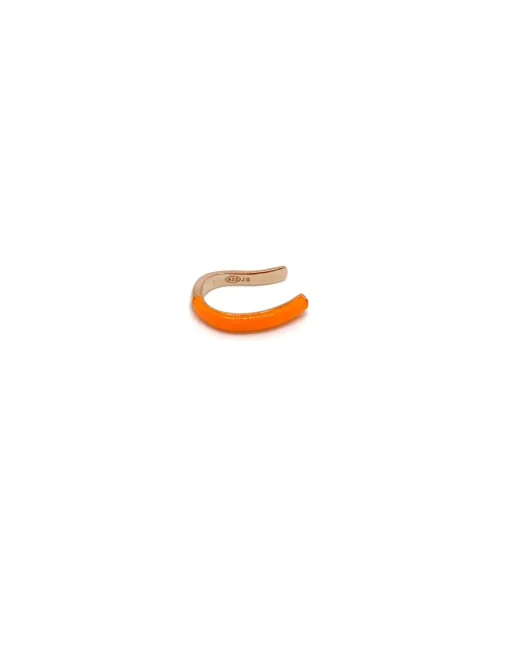 Ear Cuff Smalto Fluo COLORE ARGENTO Rosè COLORE SMALTO arancione