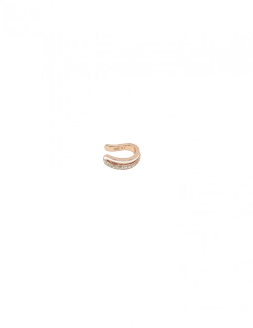Ear Cuff Zirconi e Smalto COLORE ARGENTO Rosè COLORE ZIRCONI zirconi bianchi COLORE SMALTO bianco