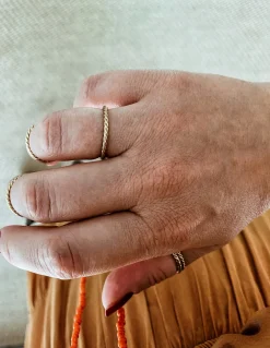 Fedina Torchon COLORE ARGENTO Dorato MISURA ANELLO 4