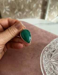 Medaglione Goccia Rovesciata Avventurina Verde