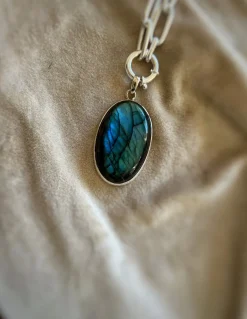 Medaglione Labradorite 4.2 cm x 2.6cm