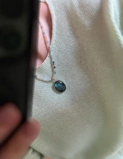 Medaglione Labradorite 3.1 cm x 2.3 cm
