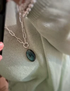 Medaglione Labradorite 4.2 cm x 2.6cm