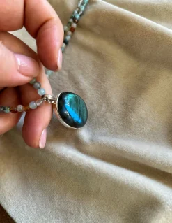 Medaglione Labradorite 3.1 cm x 2.3 cm