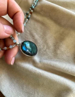 Medaglione Labradorite 3.1 cm x 2.3 cm