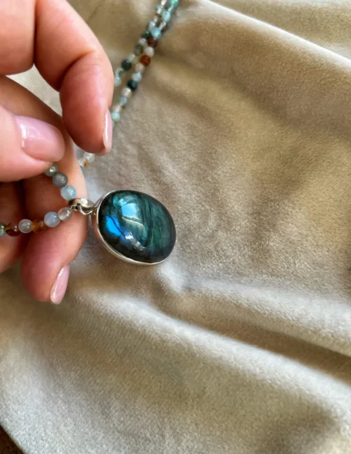 Medaglione Labradorite 3.1 cm x 2.3 cm