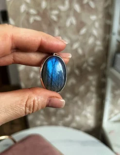 Medaglione Ovale Labradorite 3,5 cm x 2,6 cm