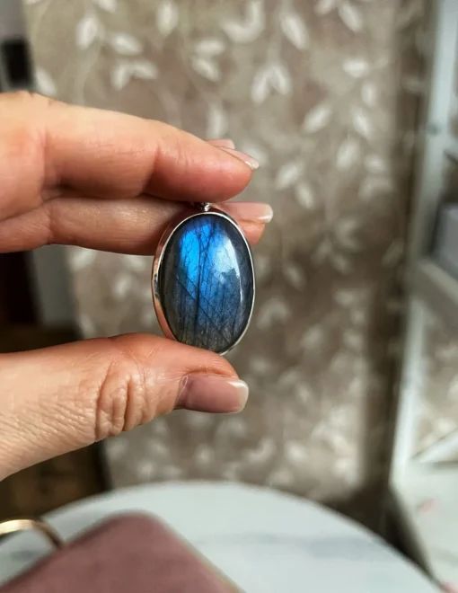 Medaglione Ovale Labradorite 3,5 cm x 2,6 cm