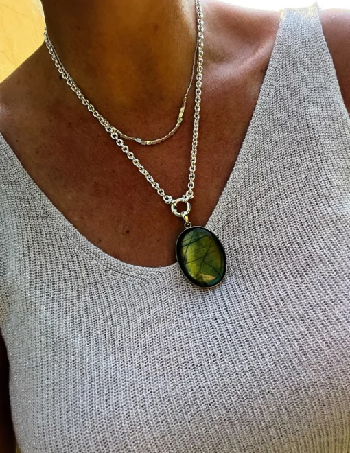 Medaglione Ovale Labradorite