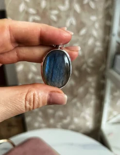 Medaglione Ovale Labradorite 3,5 cm x 2,6 cm