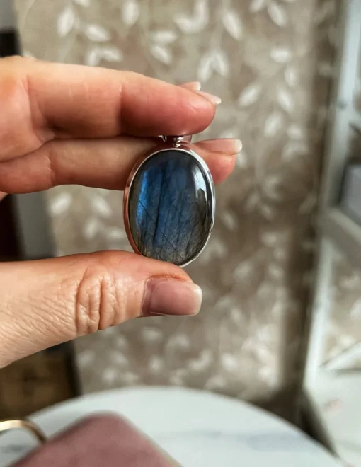 Medaglione Ovale Labradorite 3,5 cm x 2,6 cm