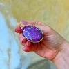 Medaglione Ovale Turchese Rame Viola