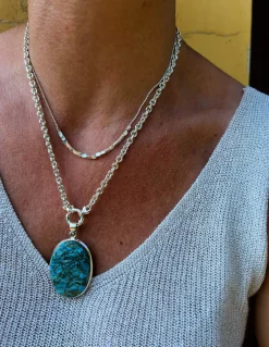 Medaglione Ovale Turchese Rame Azzurro