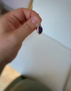 Medaglione Tondo Ametista 1.8 cm