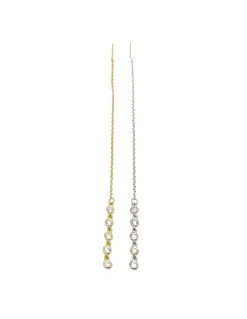 Monorecchino a Filo Pendente COLORE ARGENTO Dorato