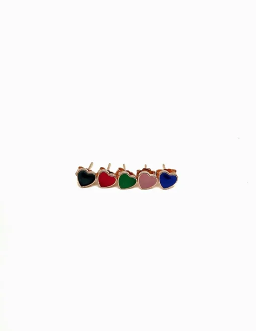 Monorecchino a Lobo Smaltato Corazon Winter COLORE SMALTO rosso