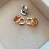 Monorecchino a Scattino da 10mm Spesso COLORE ARGENTO Bianco