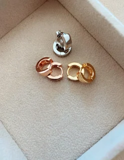 Monorecchino a Scattino da 10mm Spesso COLORE ARGENTO Bianco