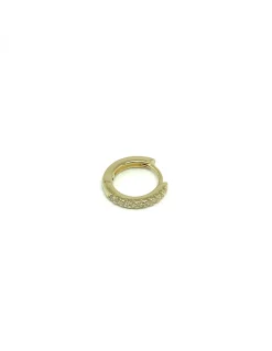 Monorecchino a Scattino da 12mm con Zirconi COLORE ARGENTO Dorato COLORE ZIRCONI zirconi bianchi