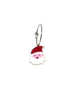 Monorecchino Cerchietto Babbo Natale COLORE ARGENTO Bianco