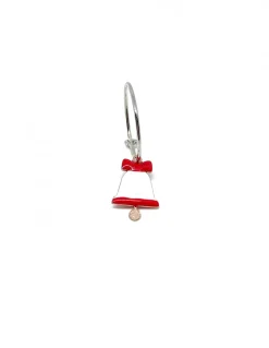 Monorecchino Cerchietto Campanellino Bianco COLORE ARGENTO Bianco