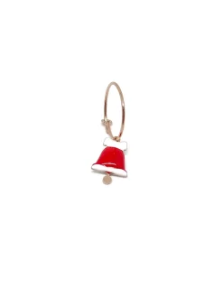 Monorecchino Cerchietto Campanellino Rosso COLORE ARGENTO Bianco