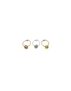Monorecchino Cerchietto Campanello COLORE ARGENTO Bianco