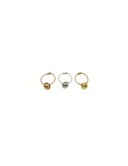 Monorecchino Cerchietto Campanello COLORE ARGENTO Bianco
