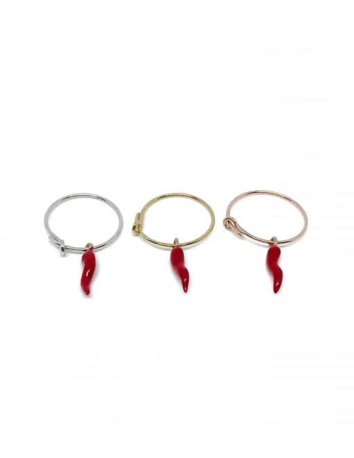 Monorecchino Cerchietto Cornetto Mini COLORE ARGENTO Bianco