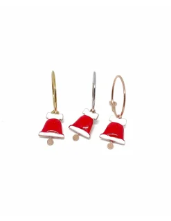 Monorecchino Cerchietto Campanellino Rosso COLORE ARGENTO Bianco