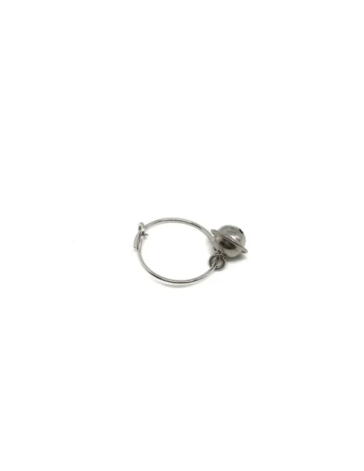 Monorecchino Cerchietto Campanello COLORE ARGENTO Bianco