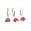 Monorecchino Cerchietto Dolce Casetta COLORE ARGENTO Bianco