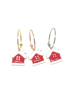 Monorecchino Cerchietto Dolce Casetta COLORE ARGENTO Bianco