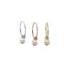 Monorecchino Cerchietto Perla COLORE ARGENTO Bianco