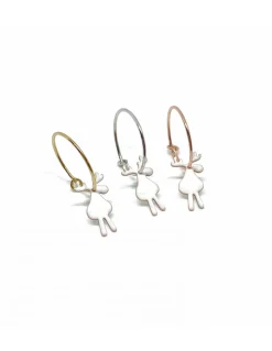 Monorecchino Cerchietto Renna Bianca COLORE ARGENTO Bianco