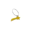 Monorecchino Cerchietto Stella Cometa Gialla COLORE ARGENTO Bianco