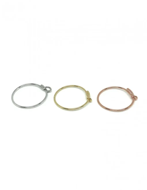 Monorecchino Cerchietto Semplice COLORE ARGENTO Bianco