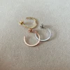 Monorecchino Cerchio Chiusura a Farfallina COLORE ARGENTO Bianco