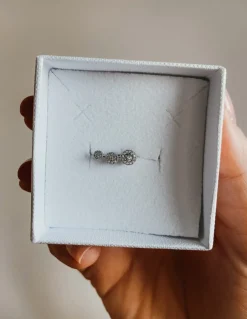 Monorecchino Costellazione COLORE ARGENTO Bianco