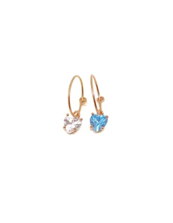 Monorecchino Cuore di Zircone COLORE ZIRCONI zirconi bianchi