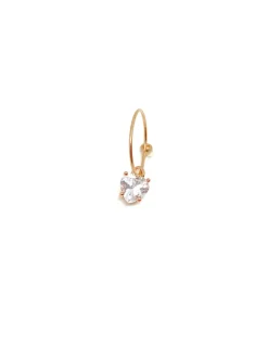 Monorecchino Cuore di Zircone COLORE ZIRCONI zirconi bianchi