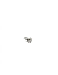 Monorecchino Cuore Passante COLORE ARGENTO Bianco