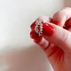 Monorecchino Ear Cuff Cuori e Zirconi COLORE ARGENTO Bianco COLORE ZIRCONI zirconi bianchi
