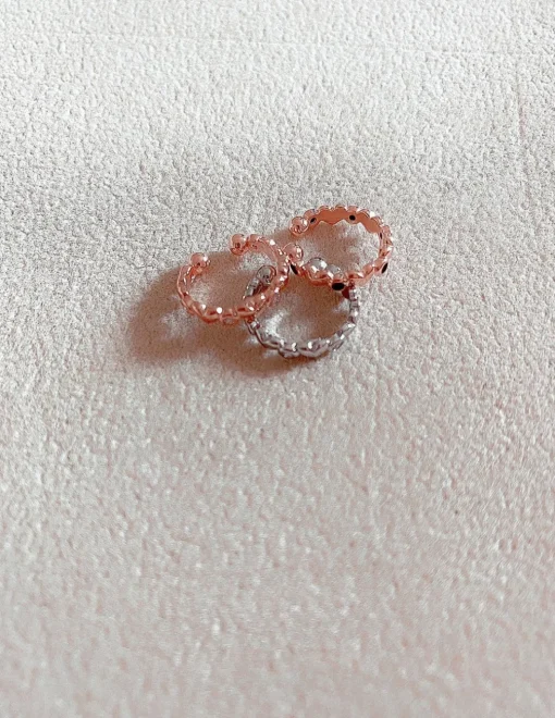 Monorecchino Ear Cuff Cuori e Zirconi COLORE ARGENTO Bianco COLORE ZIRCONI zirconi bianchi
