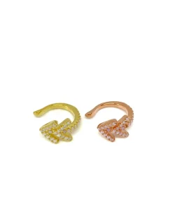 Monorecchino Ear Cuff Freccia Zirconi COLORE ARGENTO Dorato
