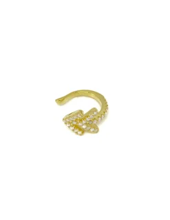 Monorecchino Ear Cuff Freccia Zirconi COLORE ARGENTO Dorato