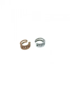 Monorecchino Ear Cuff Punti Alternati COLORE ARGENTO Rosè